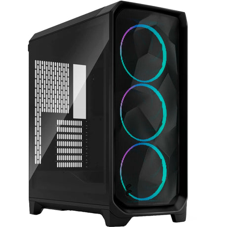 Fractal design meshify 3 rgb midi tower housing (negro | 2x usb-a | 1x usb-c | rgb | vidrio templado)