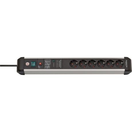 Brennerstuhl premium-protect-line, regleta de 6 contactos con protección contra sobretensiones (cable de 3 m, con interruptor, fabricada en Alemania)