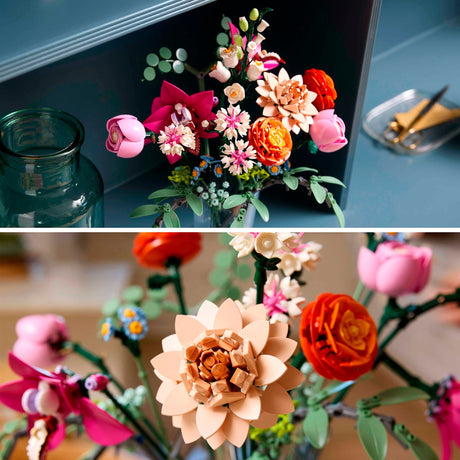 Ramo rosa de Lego Botanicals - decoración floral - 10342