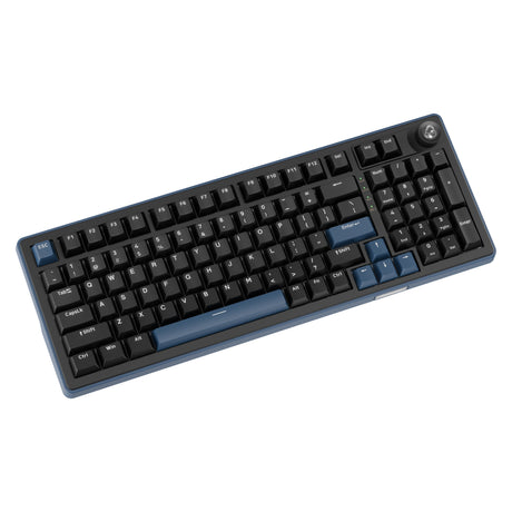 Teclado mecánico Ducky OK-M-98 RGB (negro, diseño EE. UU. (QWERTY), KTT lineal, 96%, RGB, intercambio en caliente, PBT, 2,4 GHz | Bluetooth | USB-C)