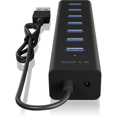 Hub USB Icy Box ib-hub1700-u3 (negro)