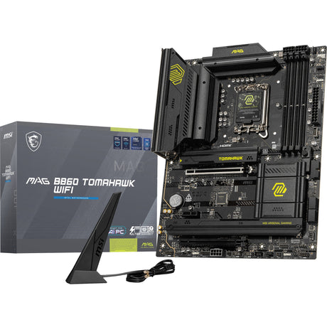 Placa base MSI Mag B860 Tomahawk WiFi Socket 1851 (RAID, 5GB-LAN, WiFi 7, BT, Sonido, ATX)