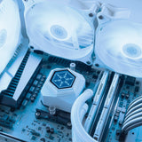 Silverstone sst-pf240w-argb-v2 refrigeración por agua (blanco, incl. controlador rgb)