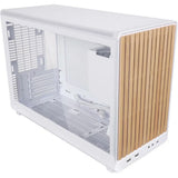 Carcasa midi tower Lian li a3-matx blanca (edición madera) (color madera blanca | 2x USB-A | 1x USB-C | vidrio templado)