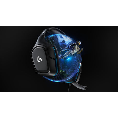 Logitech G432 7.1 Auriculares supraaurales con cable y sonido envolvente para juegos (Negro Azul, PC, Playstation 4, Playstation 5, Xbox One, Xbox Series X|S, Nintendo Switch)