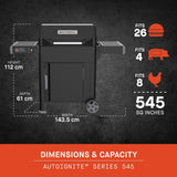 Masterbuilt Autoignite Series 545 Barbacoa y Ahumador de Carbón Digital (Negro, Control WiFi)