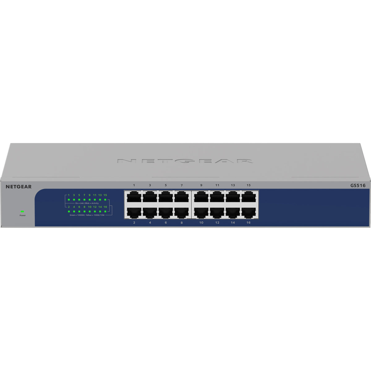 Conmutador Netgear gs516 (gris azul)