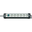 Brennerstuhl premium-line regleta de 6 contactos negro gris claro 5m h05vv-f 3g1.5