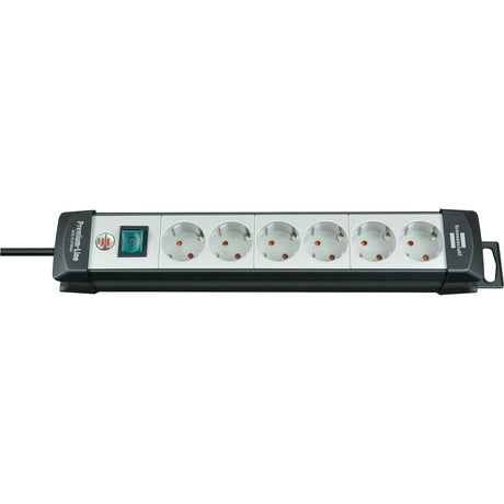 Brennerstuhl premium-line regleta de 6 contactos negro gris claro 5m h05vv-f 3g1.5