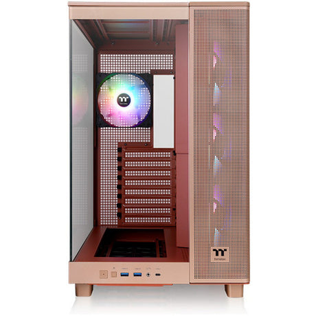 Carcasa Thermaltake View 380 XL TG ARGB Gravel Sand Midi Tower (marrón claro | 2x USB-A | 1x USB-C | RGB | ventana)