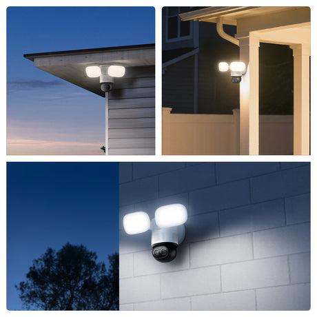 Cámara de seguridad wifi con reflector trackflex reolink f850w (blanco, 4k, wifi)