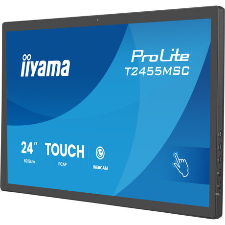 Monitor táctil iiyama prolite t2455msc-b2 23,8 (negro, 120 hz, hdmi, displayport, audio, usb, webcam, táctil)