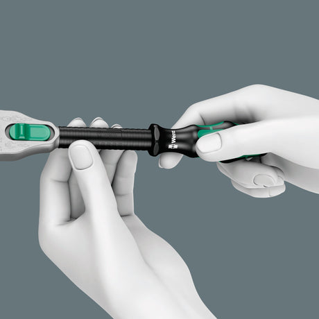 Wera Kraftform Compact Zyklop MS1 Trinquete de velocidad metálico, 1 4 (negro verde, 2 piezas)