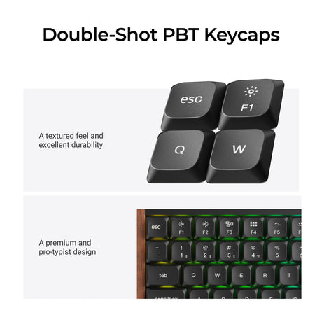 Keychron k3 ultra 8k wireless custom mechanical keyboard (zwart, us lay-out (qwerty), milk pom banana, 75%, rgb leds, lsa double-shot pbt, usb-c | 2.4 ghz | bluetooth 5.2)