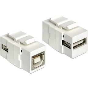 Módulo Keystone de Delock Conexión USB 2.0 A a USB 2.0 B (para soportes Keystone con 19,2x14,9 mm)