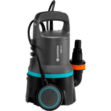 Bomba de agua sucia Gardena 9000, juego de bombas sumergibles y de presión (negro turquesa, 9041-20)
