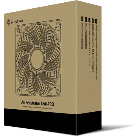 Silverstone air penetrator 184i pro ventilador para caja (negro, 180 x 180 x 32 mm, pwm)