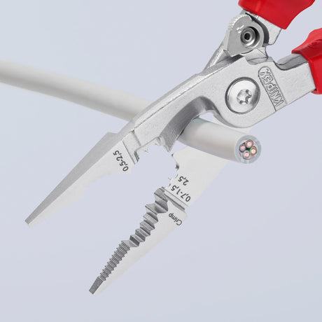 Alicates para instalaciones eléctricas Knipex 13 96 200 t (rojo amarillo)