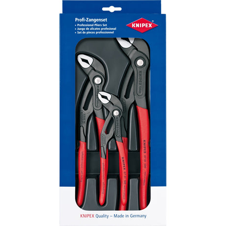 Juego de alicates Knipex cobra set 00 20 09 v02 (rojo, 3 piezas)