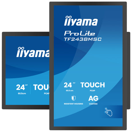 Monitor Iiyama prolite tf2438msc-b2 23,8 (negro, 120 Hz, HDMI, display port, audio, USB, táctil)