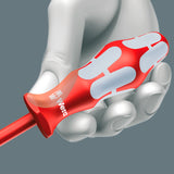 Wera 3160 i 7 juego de destornilladores kraftform plus, acero inoxidable + rejilla (rojo azul, 7 piezas)