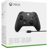 Mando inalámbrico Microsoft Xbox + cable USB-C (negro, incl. cable USB-C | PC, Xbox One, Xbox Series X, Xbox Series S)