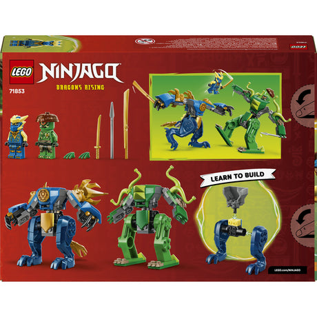 Lego ® ninjago® - batalla mecánica del dragón de jay - robot de juguete - juego con 2 minifiguras - 71853