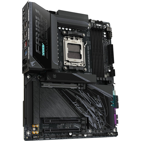 Placa base gigabyte x870e aorus elite x3d socket am5 (negra, raid, 5gb-lan, wi-fi 7, BT, sonido, atx)