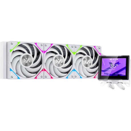 Xyz pc gear hydroview aio 360 refrigeración por agua (blanco, argb, pwm)