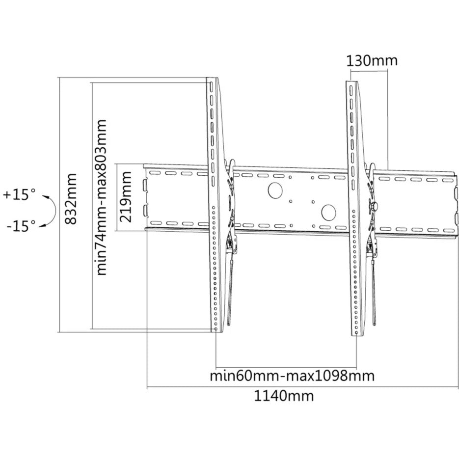 Neomounts lfd-w2000 soporte de pared para tv (negro)