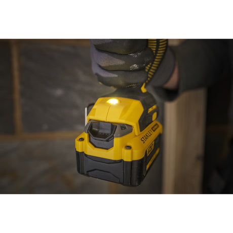 Atornillador taladro percutor Stanley Fatmax V20 18V (negro amarillo, 2 baterías y cargador incluidos, con estuche)