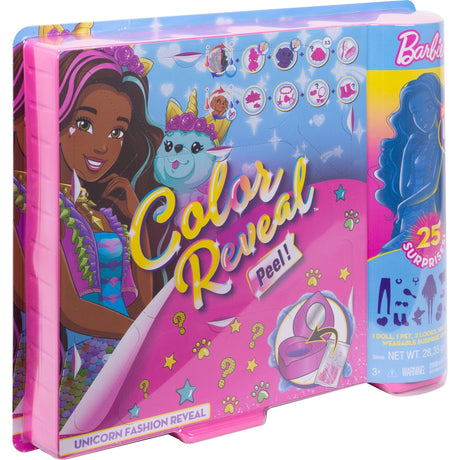 Barbie color revela - muñeca unicornio de moda de fantasía