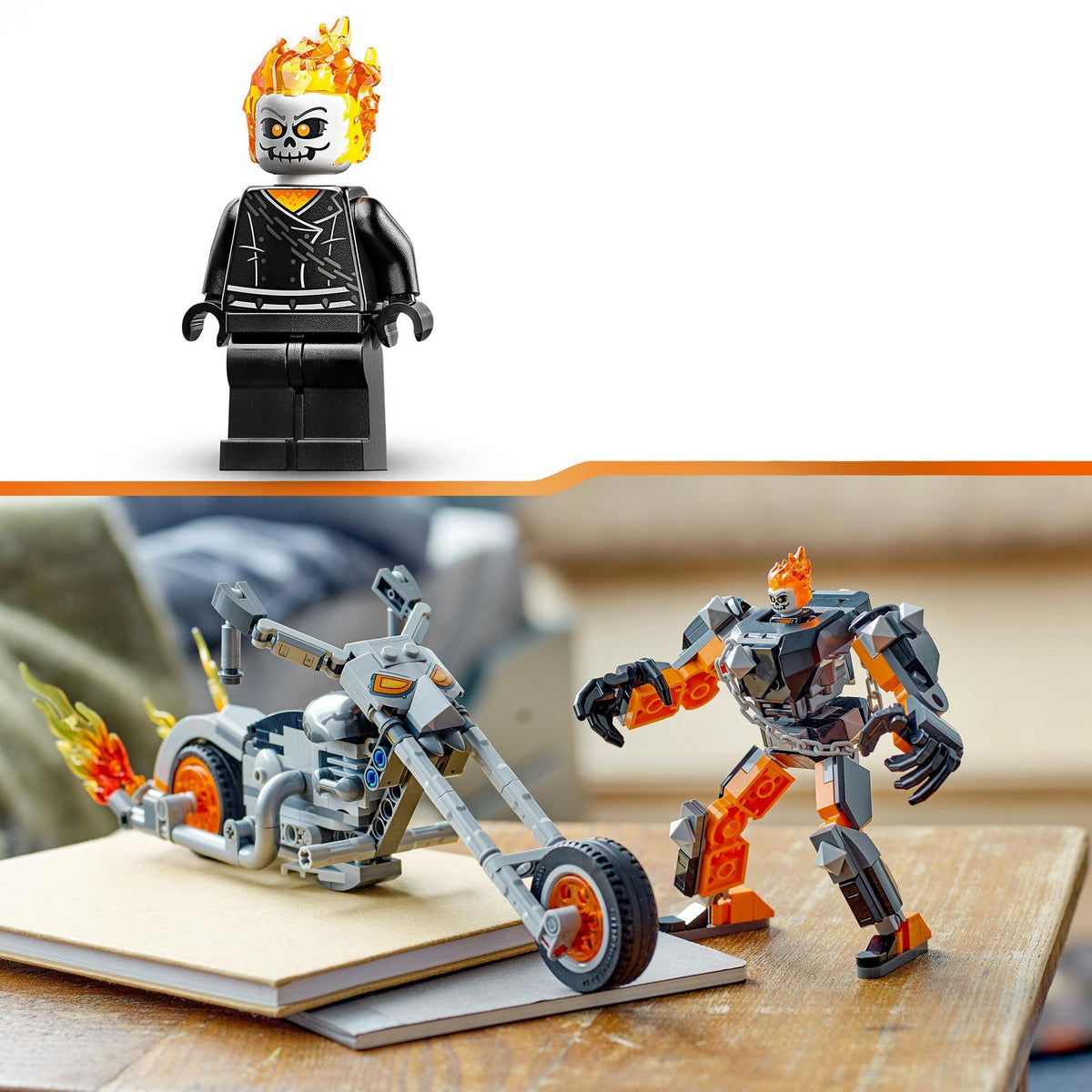 Lego marvel - moto mech del jinete fantasma, juguete de construcción (76245)