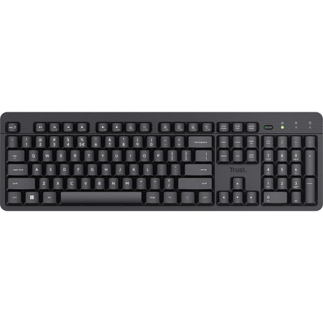 Trust Ody II teclado inalámbrico (negro, distribución UE (QWERTY), membrana, silencioso)