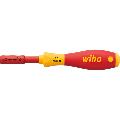 Destornillador Wiha con portapuntas acabado suave eléctrico slimvario (rojo amarillo)
