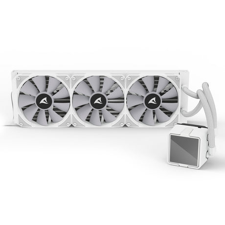 Sharkoon s100 argb refrigeración por agua (blanco, conector de ventilador pwm de 4 pines)