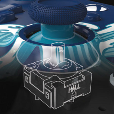 Controlador powera Advantage con cable para xbox series x|s - water wave (azul celeste, xbox series x|s, xbox one, PC)