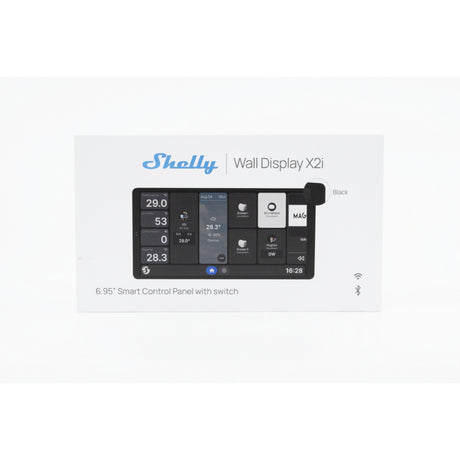 Panel de control Shelly wall display x2i (negro, pantalla táctil, Wi-Fi 6, Bluetooth 5.4)