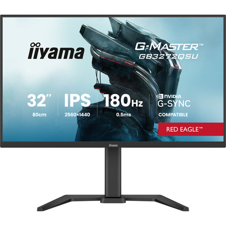 Iiyama G-Master Red Eagle GB3272QSU-B1 31.5 monitor gaming (negro (mate), 180 Hz, HDMI, DisplayPort, USB, audio)