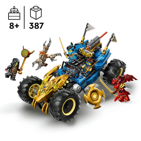 Lego ninjago - juguete de construcción del coche transformador de jay (71856)