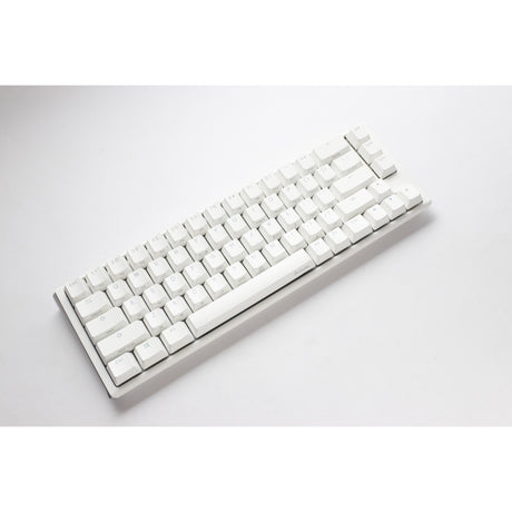 Teclado mecánico Ducky one 3 clásico SF RGB en blanco puro (blanco, diseño estadounidense (Qwerty), marrón cereza MX, 65 %, LED RGB, PBT de doble disparo, intercambiable en caliente, mecánica Quack)