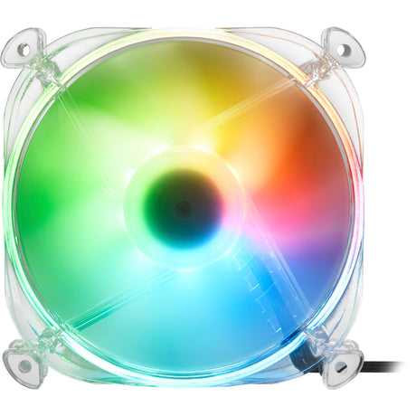 Ventilador de caja Sharkoon Shark Disc pwm rgb (transparente, 120 x 120 x 25 mm)