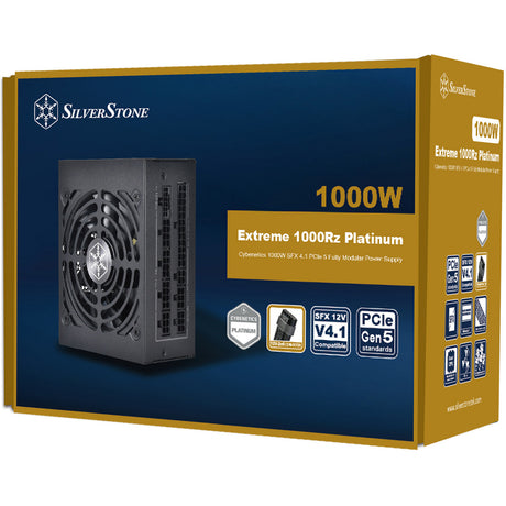 Fuente de alimentación modular Silverstone extreme 1000rz platinum de 1000 vatios (negro, 1x 12v-2x6, 4x pcie)