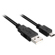 Sharkoon USB-A 2.0 > cable mini USB-B (negro, 0,5 metros, doble blindaje)