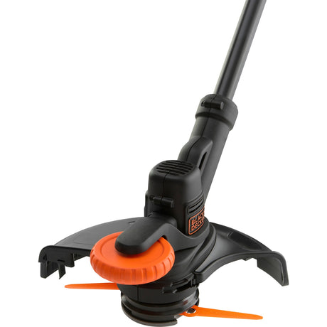 Cortabordes black+decker 18v con 2 cuchillas y cortacésped a batería (negro naranja, 25 cm, batería incluida)