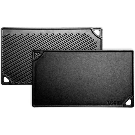 Parrilla-plancha reversible Lodge LDP3 (negro, 42cm x 24cm)