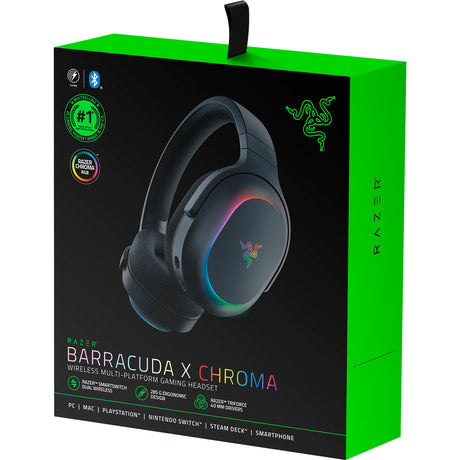 Auriculares supraaurales para juegos Razer barracuda x chroma (negro, dongle USB, Bluetooth)