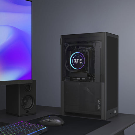 Carcasa mini torre Nzxt h2 flow (negro | 2x USB-A | 1x USB-C | vidrio templado)