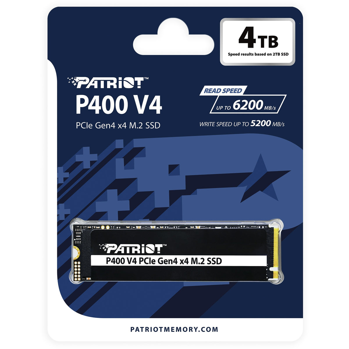 Patriot p400 v4 ssd de 4 tb (p400vp4tbm28h, pcie 4.0 x4, nvme 2.0, m.2 2280)