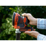 Lijadora excéntrica batería black+decker bdcros18 18v (negro naranja, bolsa de almacenamiento, cargador y batería incluidos)